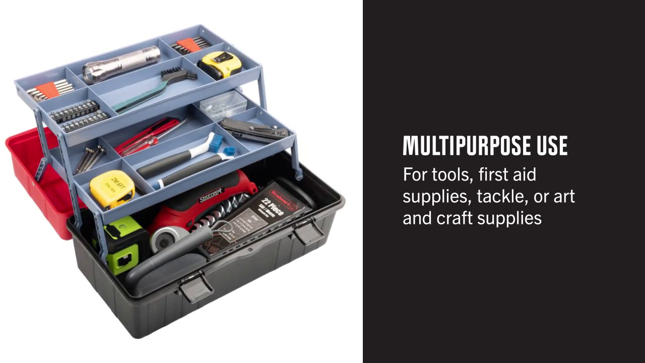 Stalwart Plastic Tool Box Organizer - 15.94-Inch 3-Tier Portable Toolbox Or Tackle  Box Organizer With Handle For Tools, Craft Storage, Hobby Supplies Or Art  Bin By Stalwart | Wayfair