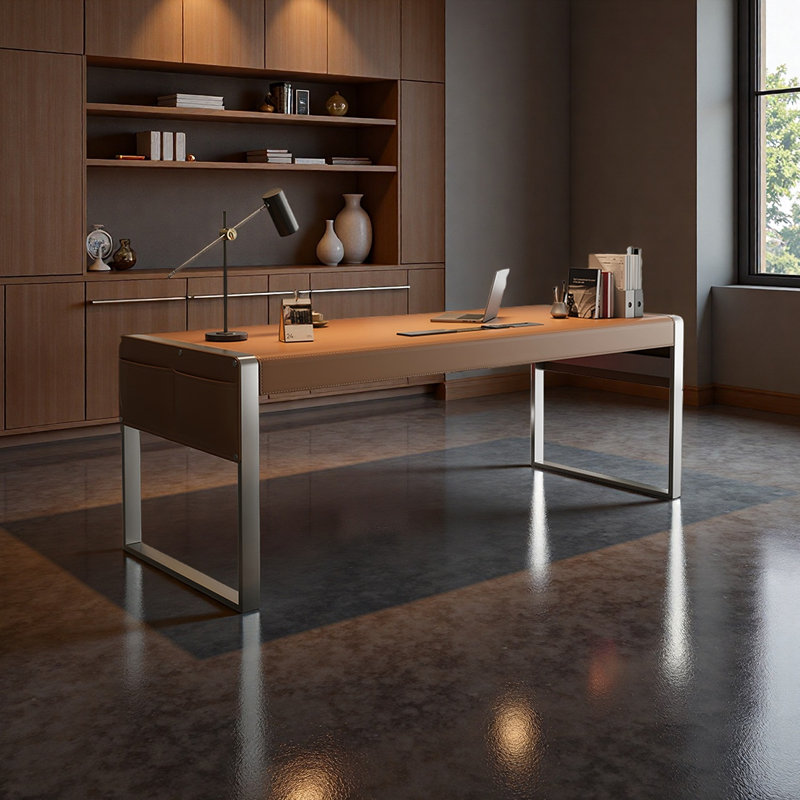 Bureau exquis de style rétro, H 29,52 po x l 94,49 po x P 31,49 po