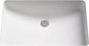 Augusta Vitreous China Rectangular Undermount Bathroom Sink with Overflow