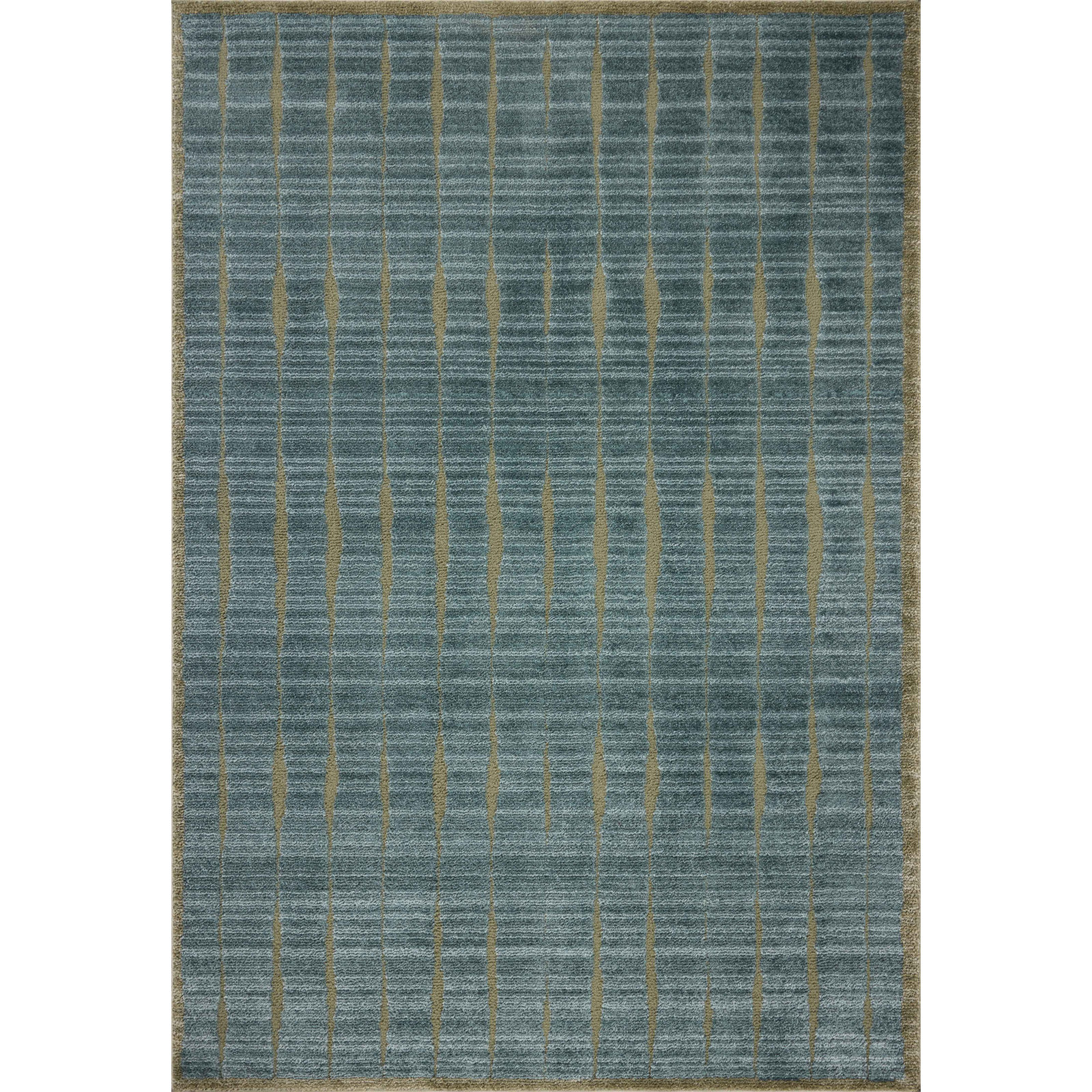 Chris Loves Julia x Loloi Calvin Ocean Olive Rug, Runner 2'7" x 10'