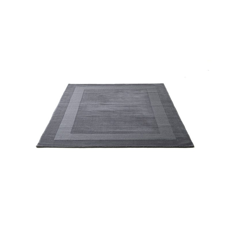 Larentius Handmade Tufted Anthracite/Grey Rug, Rectangular 120 x 180cm