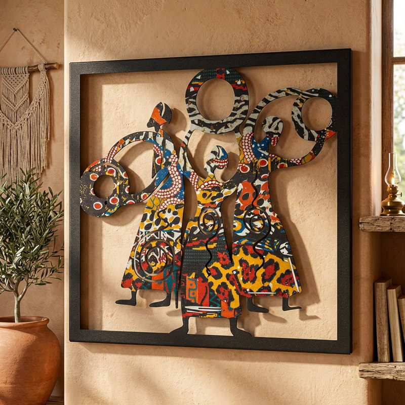 Triple Goddess Metal Wall Art, Colorart, 27.5" H x 27.5" W x 1" D