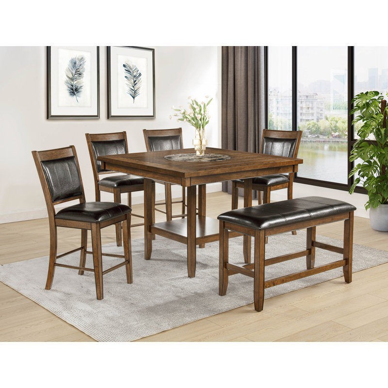 Henriha Dining Table, Brown, Brown