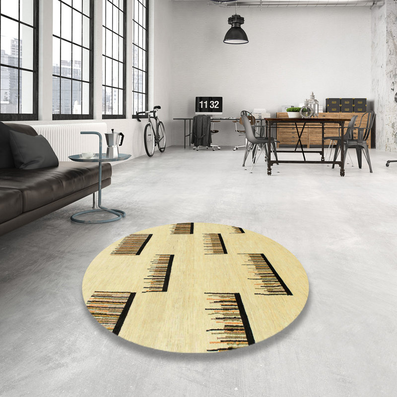 Abstract Indoor Rug, Round 7'