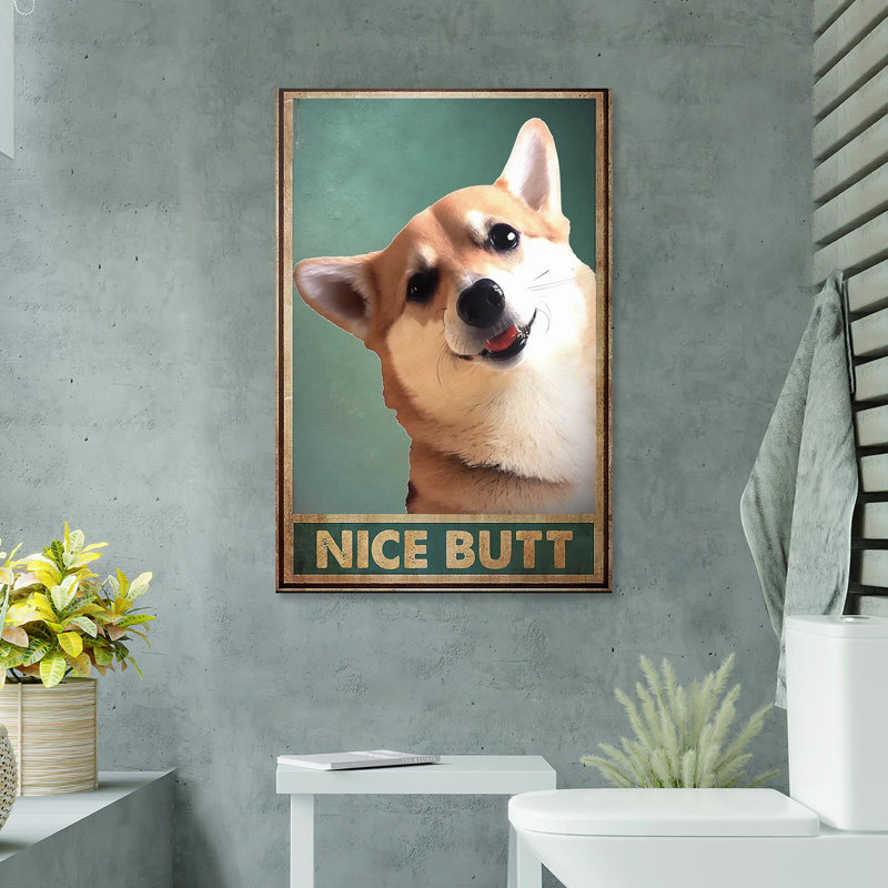 Corgi Nice bout à bout - 1 pièce, impression rectangulaire Pr Corgi Nice bout sur toile, impression