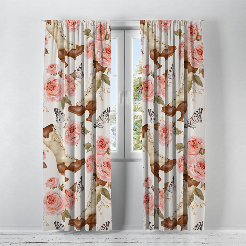 Semi Sheer Curtain Pair, 40" W x 82" L