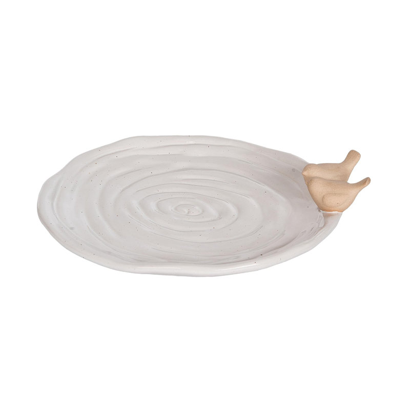  Ceramic Dish w/Perched Birds Home Decorations Spring