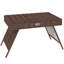 Table d'appoint pliante en rotin Outsunny, table de bout d'extérieur, table basse en rotin PE tissé à la main pour balcon, cour, jardin, pelouse, cour, brun