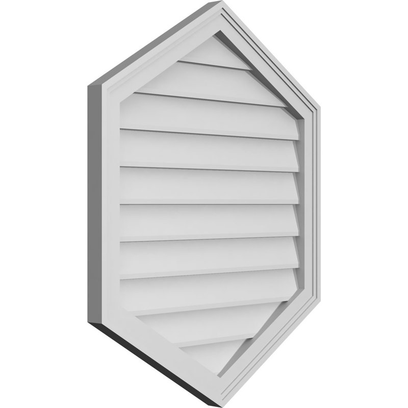 Ventilé vertical à pignon vertical 7/12 po, H 32 po x l 26 po x P 1,5 po