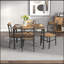 Ensemble de table de salle à manger pour 4 personnes, ensemble de table de salle à manger en bois avec chaises pour la cuisine et la salle à manger, ensemble de salle à manger compact pour petits espaces, brun rustique