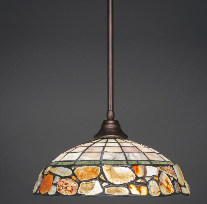 Luminaire suspendu en forme de tige avec finition en bronze 16 po Toulouse