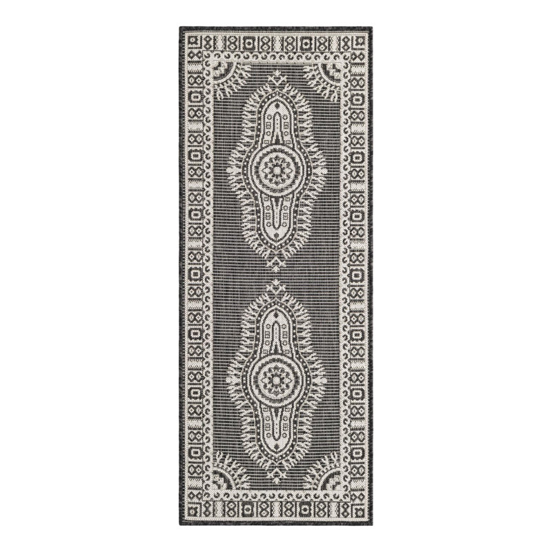 Indoor/Outdoor Traditional Area Rug, Runner 2' x 5'1"