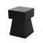 Table d'appoint légère en béton, design moderne, oxyde de magnésium noir, aucun assemblage requis, design sur pied - 35,8 cm de largeur x 47,7 cm de hauteur, style contemporain, noir, Form Oxide