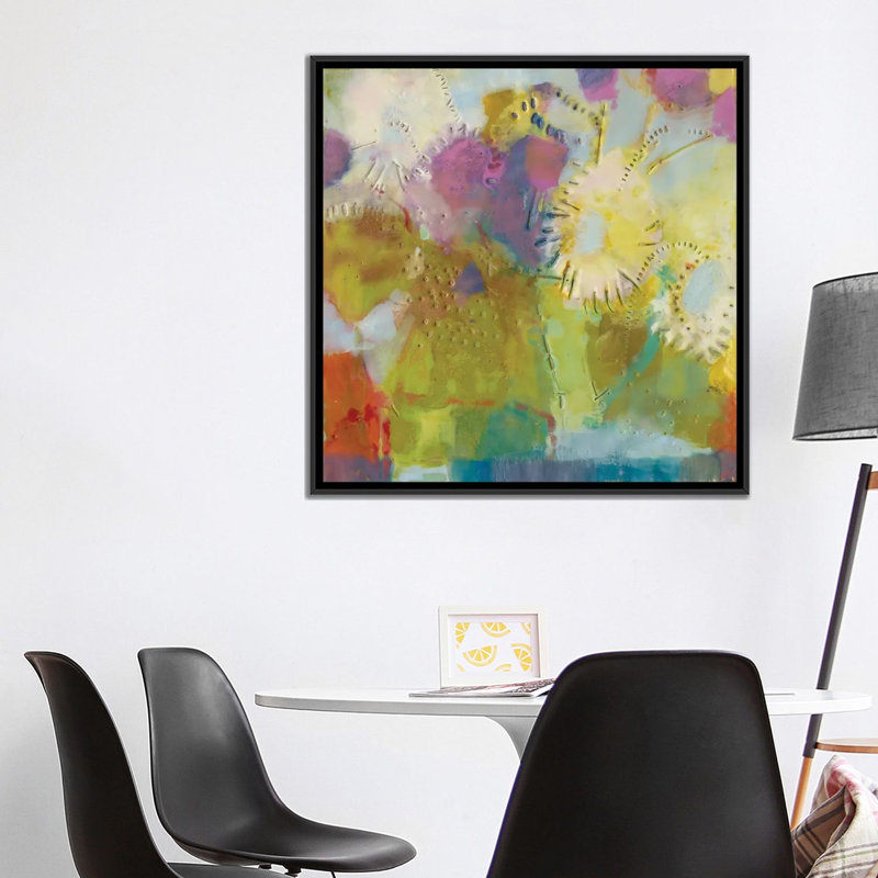 «Floare II» par Sue Jachimiec - Estampe numérique sur toile tendue avec châssis, H 18 po x l 18 po x P 1,5 po, Pas de tapis
