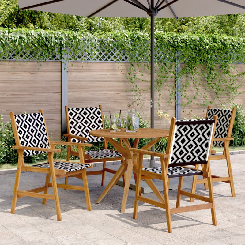 Solid Wood Patio Dining Set Table,