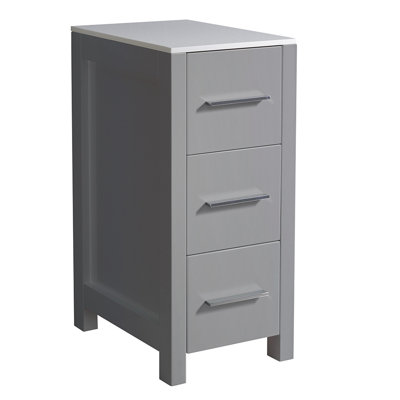 Torino 12 in. W x 28 in. H x 17.75 in. D Bathroom Linen Storage Cabinet in Gray Torino 12 in. W x 28 in. H x 17.75 in. D Bathroom Linen Storage Cabinet in Gray