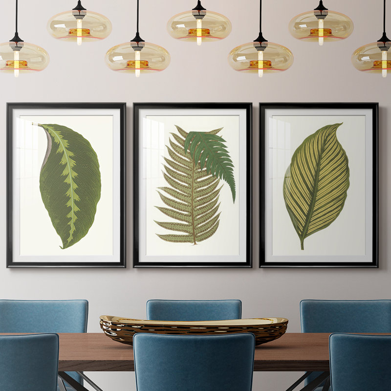 3 feuilles, Noir, H 21 po x l 30 po