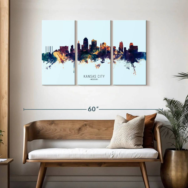 Skyline de Sirecs, Missouri, Kansas, H 28 po x l 45 po
