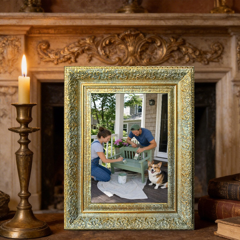 Cadre 3 photos antique doré raffiné pour photos et tablettes de bureau 8 po x 10 po, Antique Gold, 3, 8" W x 10" H