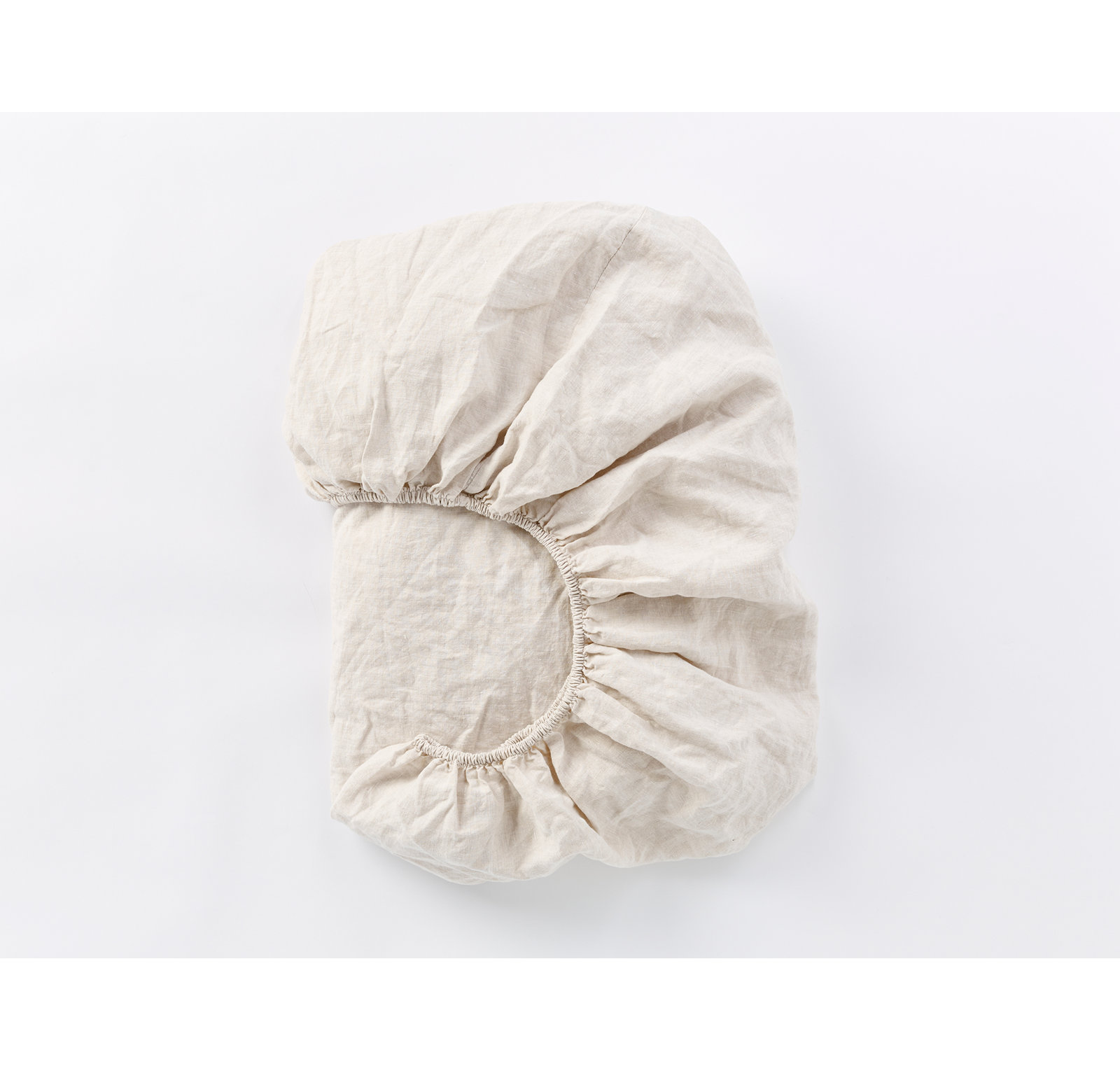 Belgian Flax Linen Fitted Sheet, California King Fitted Sheet, Natural Chambray
