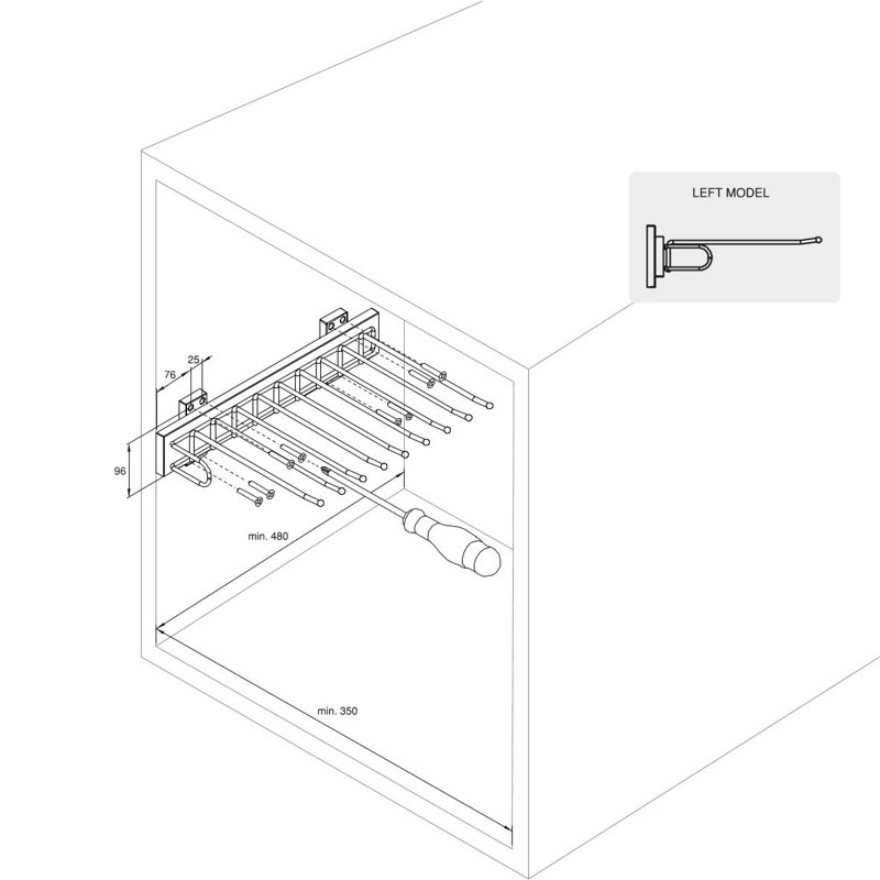 Pizarro 47cm 4 Towel Bar