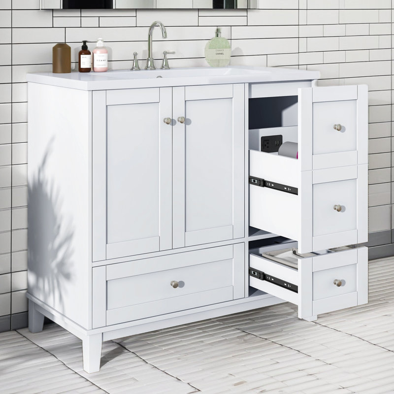 Meuble-lavabo 36 po (lavabo non inclus), Blanc