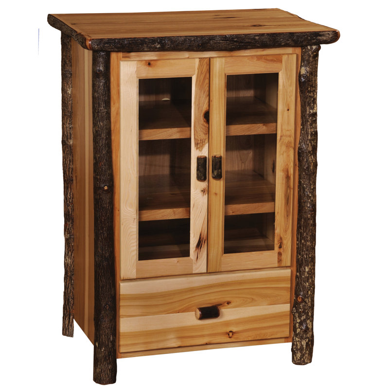 Armoire média Fireside Lodge Hickory, Hickory naturel
