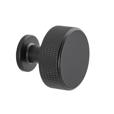 Kent Knurled 1-3/8" Black Nickel Round Knob