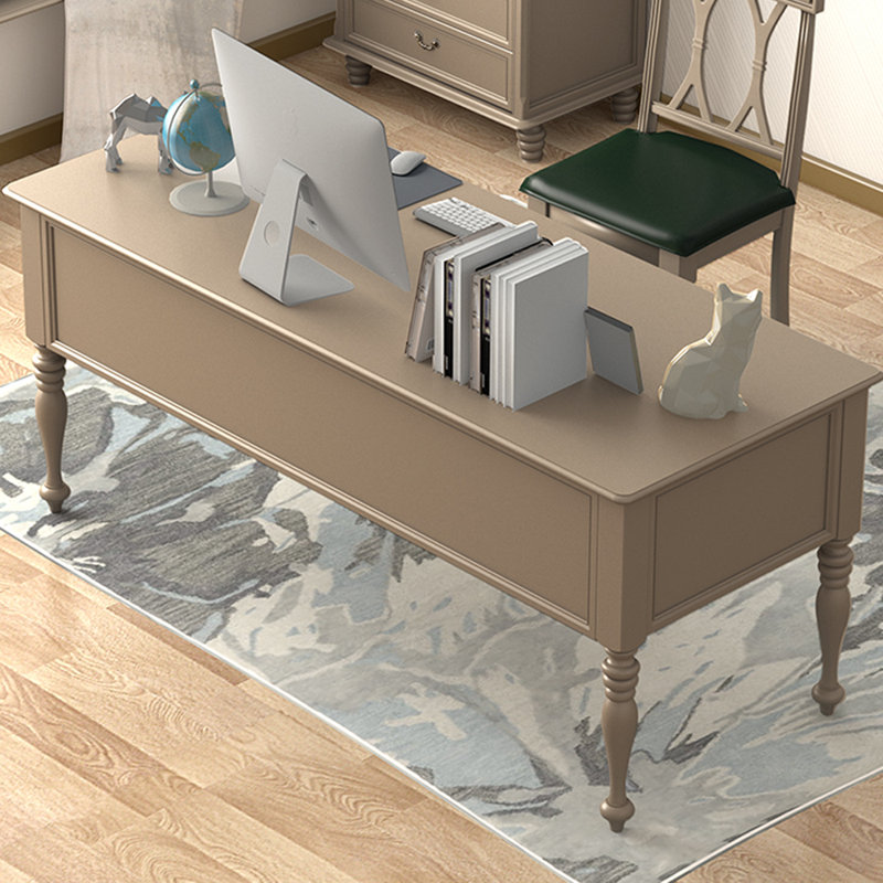 Bureau en bois massif de style américain, H 30,71 po x l 70,87 po x P 27,56 po