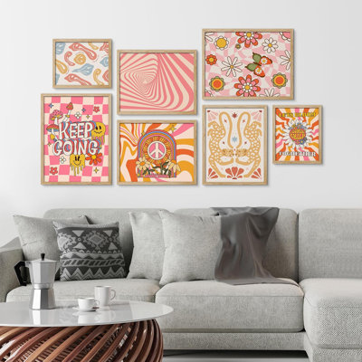 " Collage Pink Stripes Collage Pop Culture " 7 - Pieces