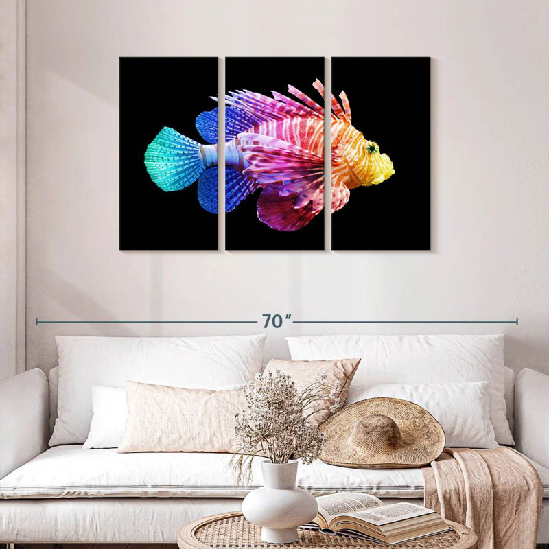 Brampt Rainbow Lionfish, 36" H x 57" W