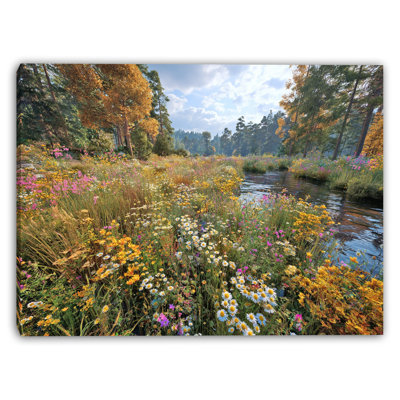 Golden Stream Meadow - Art mural sur toile tendue