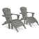 Seashell Adirondack Set with Ottomans