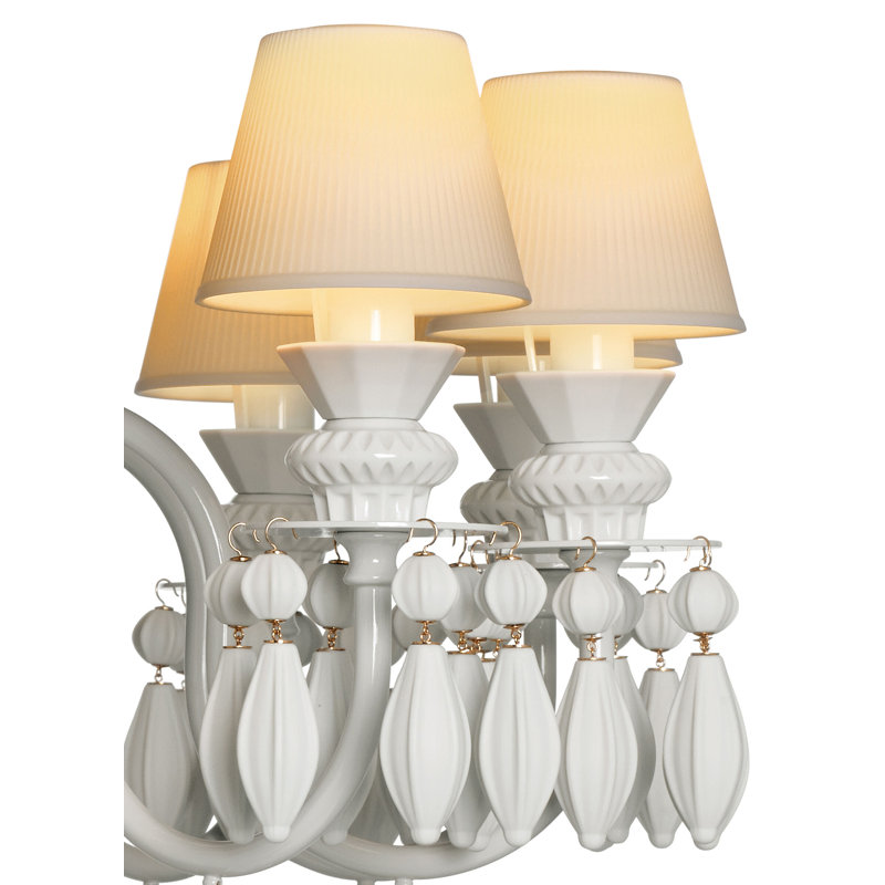 Belle de Nuit 12-Light Shaded Classic/Traditional Chandelier, White