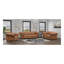 Causeuse Chesterfield en cuir fleur Mellville