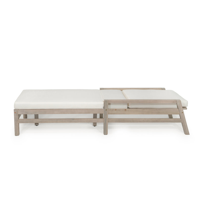 Chaise longue d'extérieur réglable à 5 positions, Gris