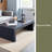 47.6" Modern Black Ribbed Coffee Table – Rectangular Low Profile Center Table