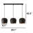 Triple Black Dome Kitchen Island Pendant Light