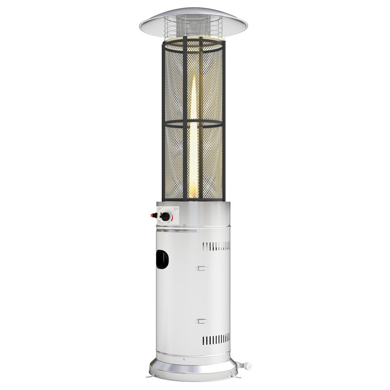 Propane Standing Patio Heater, White