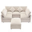 Canapé-lit modulaire rembourré 6 pièces Virelle-106295948