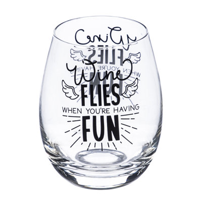 Vous verrez le vin lorsque vous avez un verre à vin sans pied 17 oz. fun
