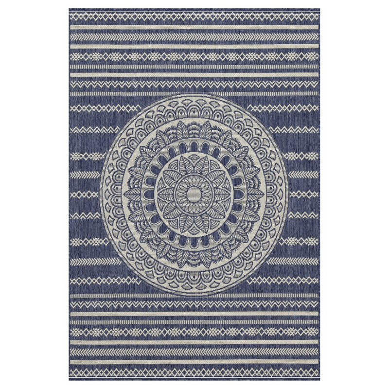 Tapis bleu intérieur / extérieur, Rectangle 7 pi 10 po x 10 pi 3 po