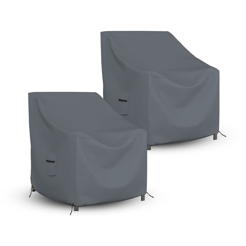 Pack of 2 High Density Waterproof Outdoor Patio Chair Cover, All Weather Protection Patio Deep Seat Chair Cover Protector (Set of 2)