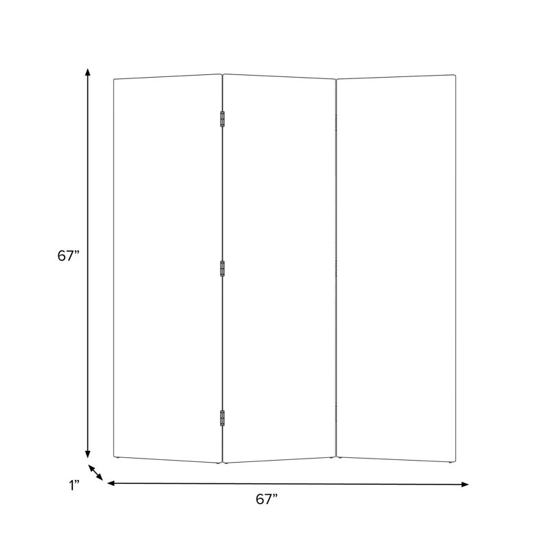 Cloison 3 panneaux pliables Irram l 67 po x H 67 po