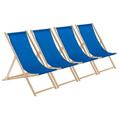 Harbour Housewares - Folding Wooden Deck Chairs