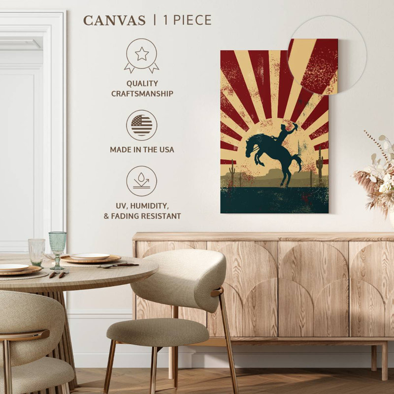 Retro Cowboy, 48" H x 32" W