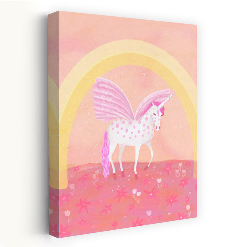 Magical Rainbow Unicorn by Aliya Putrus - Wrapped Canvas Print, 152.4 cm H x 101.6 cm W