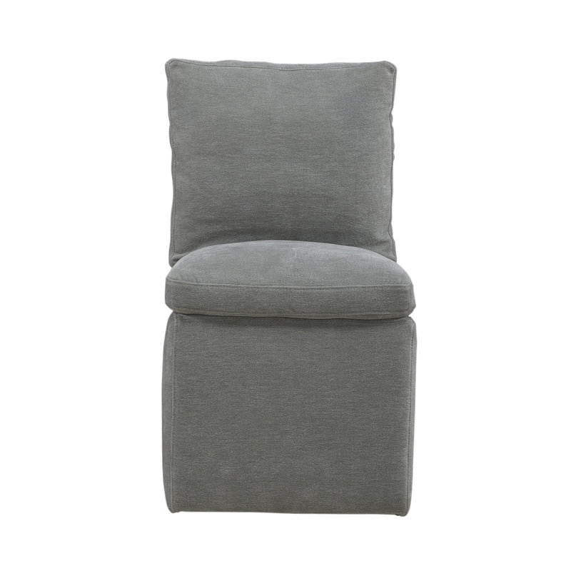 Faouzi Upholstered Dining Chair w/ Casters, Sapphire