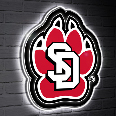 University of South Dakota College Mascot Glazelite LED Decor