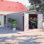 Remise de rangement extérieure en métal 10 x 14 pi, grande remise à outils de jardin avec 3 portes verrouillables et porte latérale, bâtiment de cour imperméable avec 4 bouches d'aération pour la cour, le patio et le gris clair